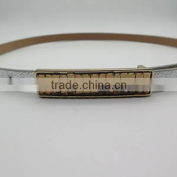 Factory supply girl fashion silver skinny belt