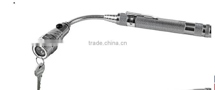 A-OK Factory Wholesale Used Flexible Pick up 3 led Flashlight with Telescoping Magnet