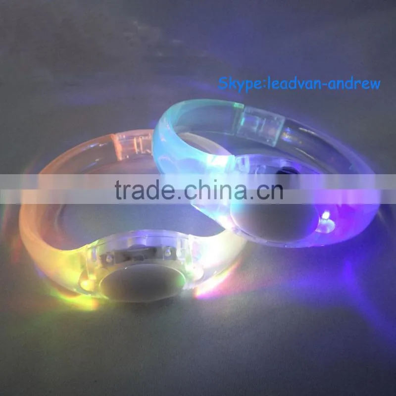 Custom Fashion Gift Sound Voice Activated Flashing LED Light Bracelets