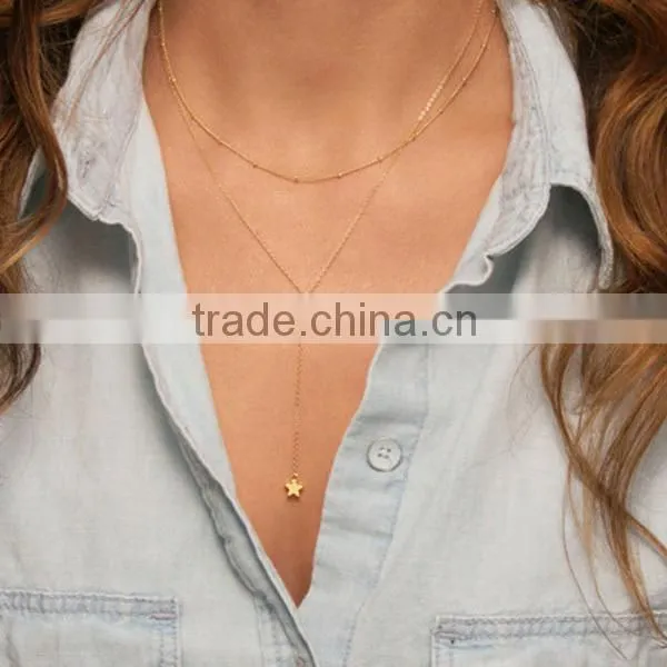 star beads tassel long gold necklace designs, plain gold necklace