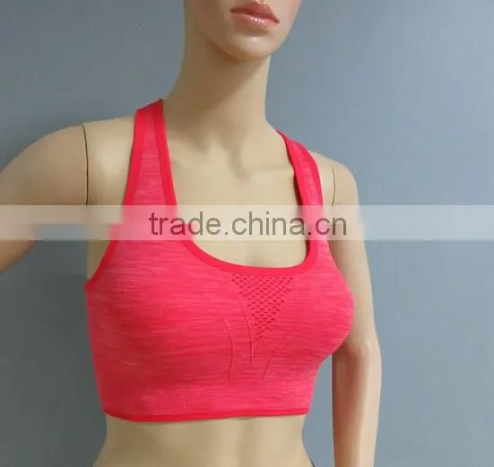 Women Sexy Running Seamless Racerback Back Cross Sports Bra