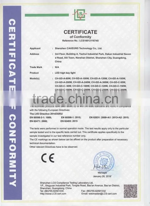 LED Linear High Bay Light 120W UFO Design