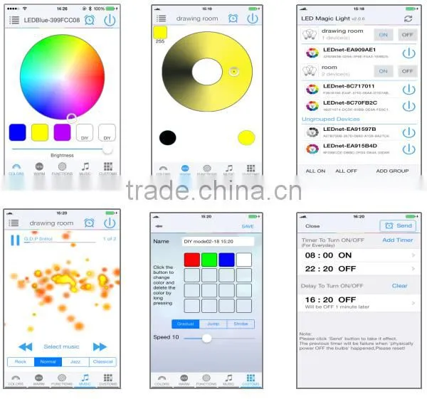 2016 New Style wifi led bulb light 10w APP control