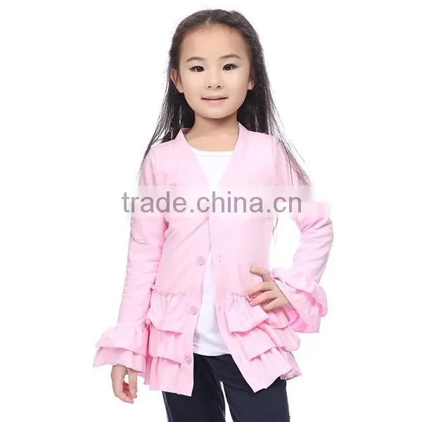 Fall children clothing Ruffle sweaters girls autumn clothing girls coat peters jacket