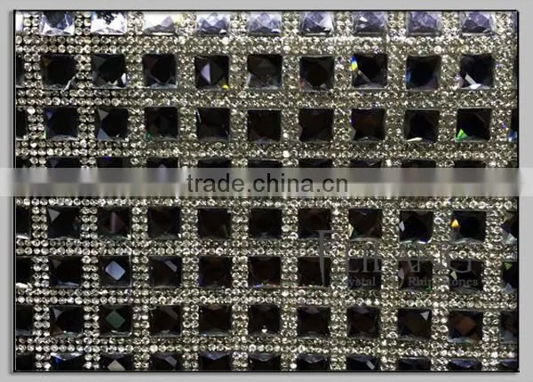 Rhinestone triming mesh for bags