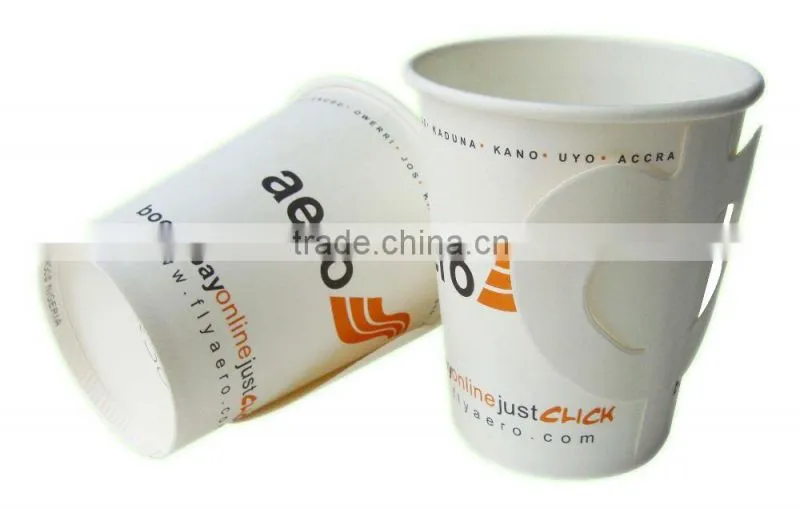 Paper coffee cups with handle /handle single paper cup