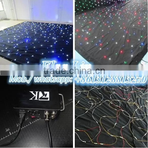 High quality led curtain wall light sound activated ceiling sky curtain from China factory