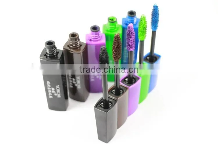 High quality Yorom waterproof color mascara in plastic tube hair color mascara Black Brown Purple Green Blue
