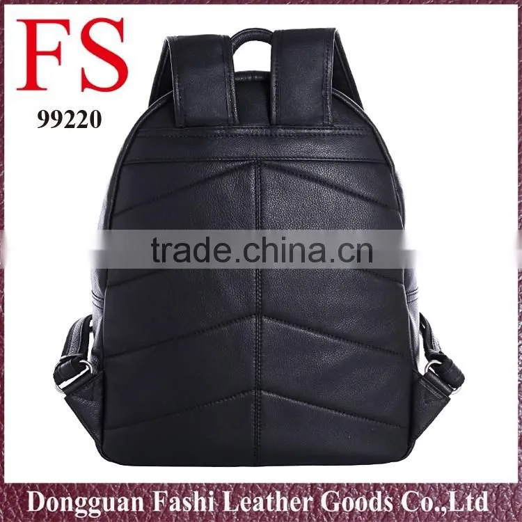 Wholesale Western Style Men's School Leather outdoor Backpack