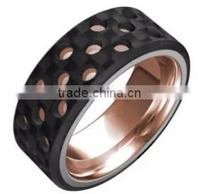 Fashion men jewelry gold ring tungsten carbide ring titanium ring