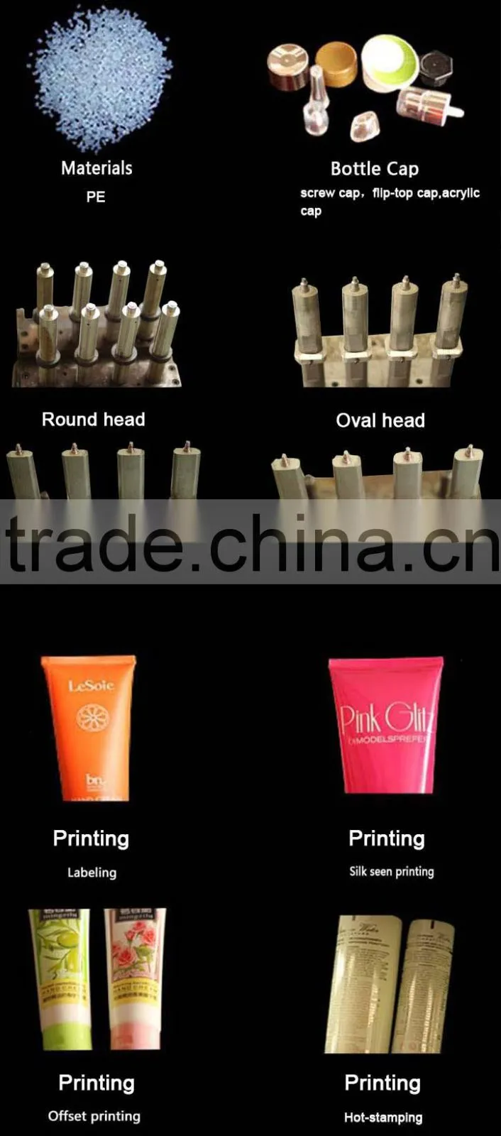 tansparent cosmetic plastic container