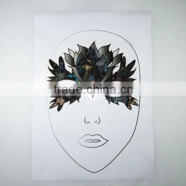 Custom animal dog water transfer full face tattoo for kids makeup face mask stickers makeup face paint supplier