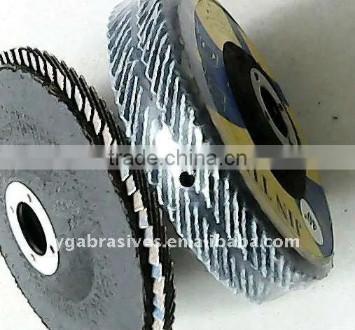 depressed fiberglass backing flap disc for inox