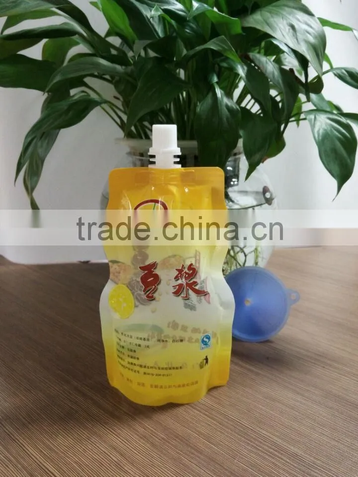 Soy Milk Packaging pouch with spout