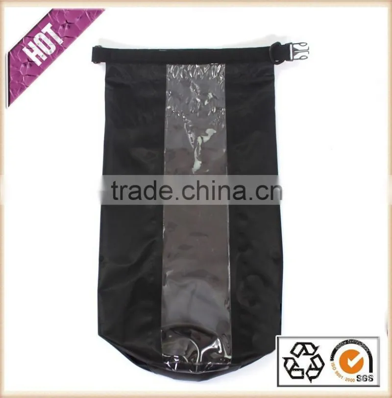 New Design Waterproof Dry Bag With Transparent Window Very Light 190T Polyester Waterproof Bag