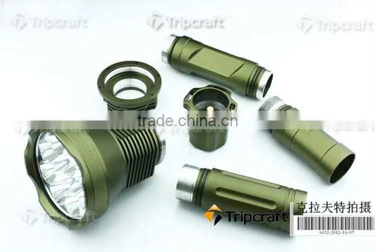 Promotion! 13800 Lumen Super Bright 12x XML T6 LED Flashlight Torch, 5 Mode For Outdoor Sports