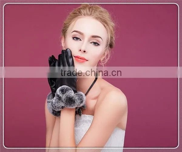 2016 Hot Selling Winter PU Leather Hand Gloves