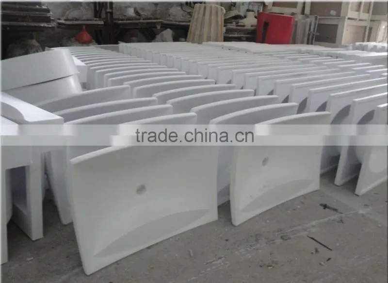 modern bathrooms wash basin for hotel , wall hung acrylic solid surface wash basin,Artificial Stone Washing Basin