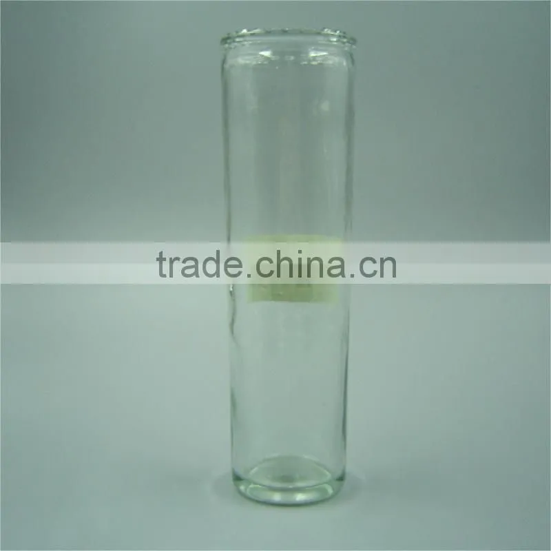 315ml Clear Straight Side Cylinder Glass Vase with Sawtooth Rim