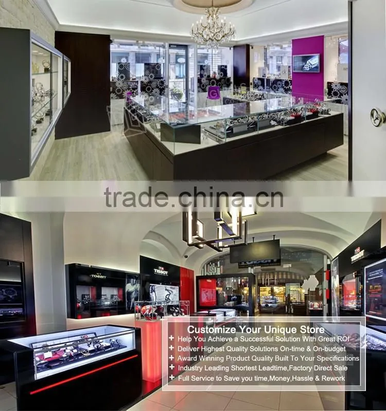 Design wood furniture watch shop counter