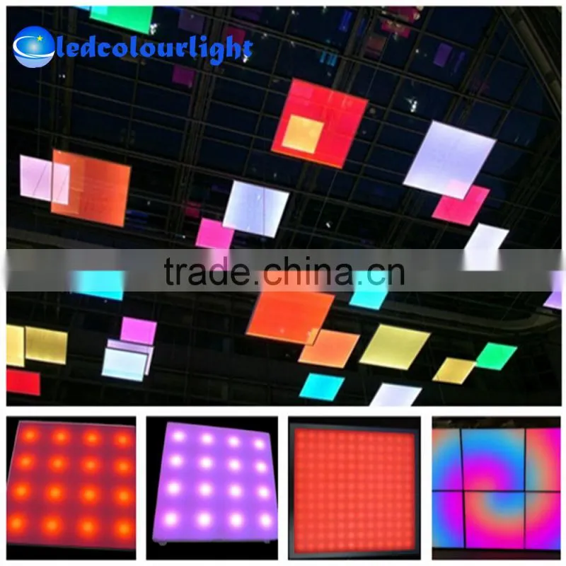 2015 hot style DMX512 RGB LED dance floor light for club bar stage/DMX LED panel light for holiday lighting