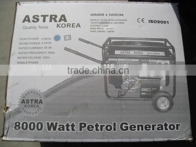 Gasoline generator/AST6500EW generator/ASTRA KOREA generator