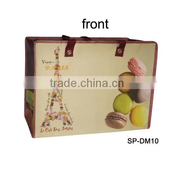 2016 New PP Non Woven Plastic Handbags Women Waterproof Shopping Bags Factory SP-DM