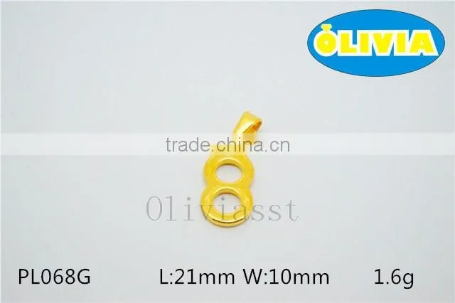 Olivia Wholesale High Quality 2016 Fashion 304 Stainless Steel 0-9 Lucky Number 8 Pendant New Year Gift