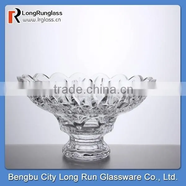 LongRun 1829ml beautiful design home use fancy candy glass holder fruits glass containers