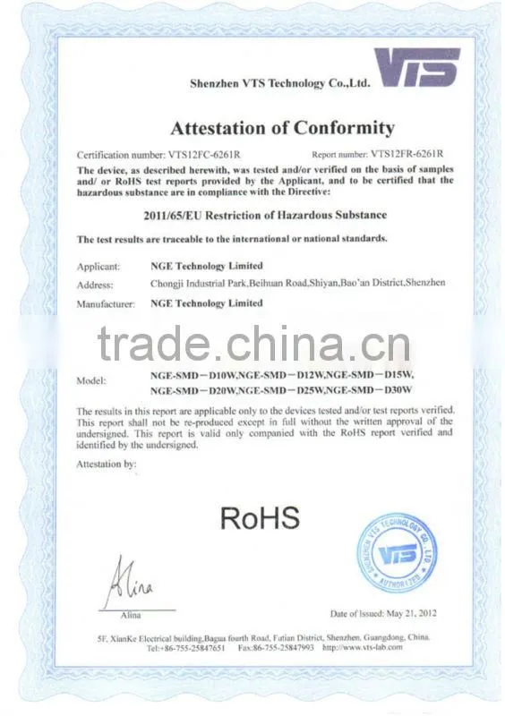 Samsung SMD 4 Inch 10 watt led down lights manufacturer