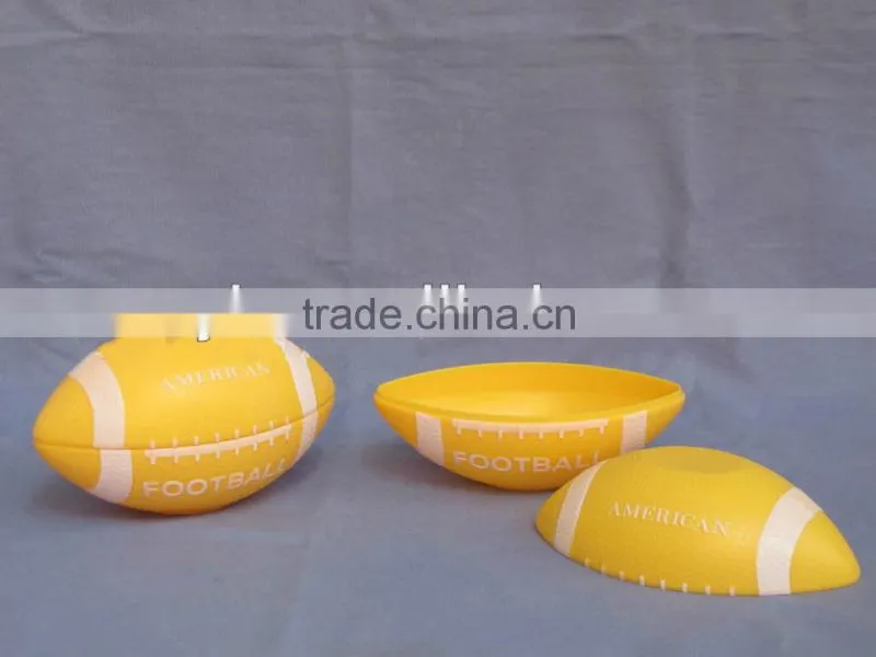colorful American football shaped bowl