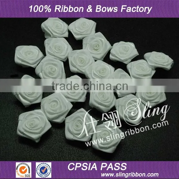 Wholesale Handmade Ribbon Flower Appliques For Garment Accessories
