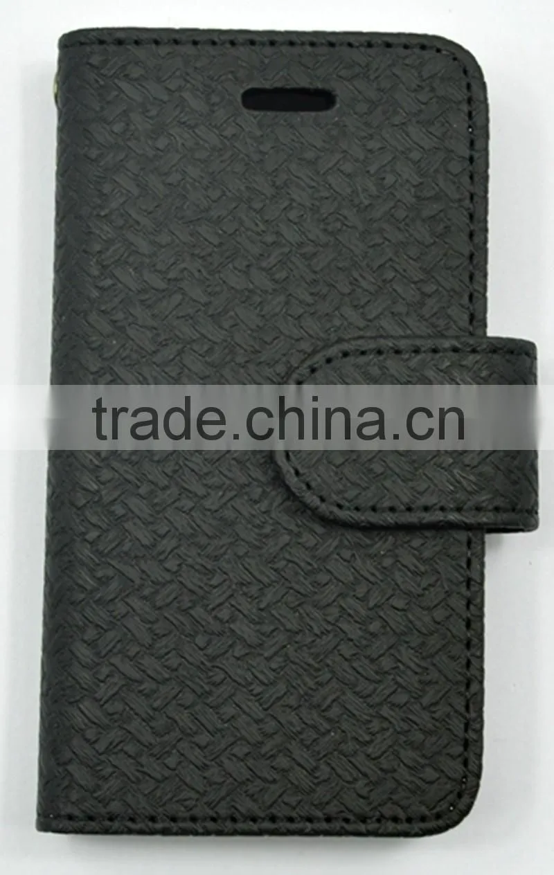 Mat Grain PU Leather Phone case for iphone 6 with Card Slots , Strap Holder and the Magnet Cover