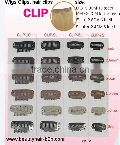 100pcs Black 2.8cm Hair Snap Wigs Clips for Machine Wefted/weaving Extensions Medium Professional Salon Accessories Brown Blonde