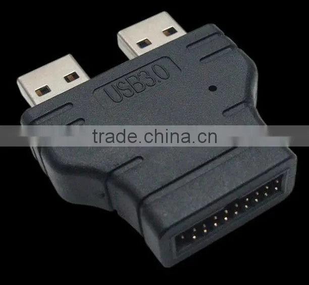Panel mount Dual Double USB to Housing