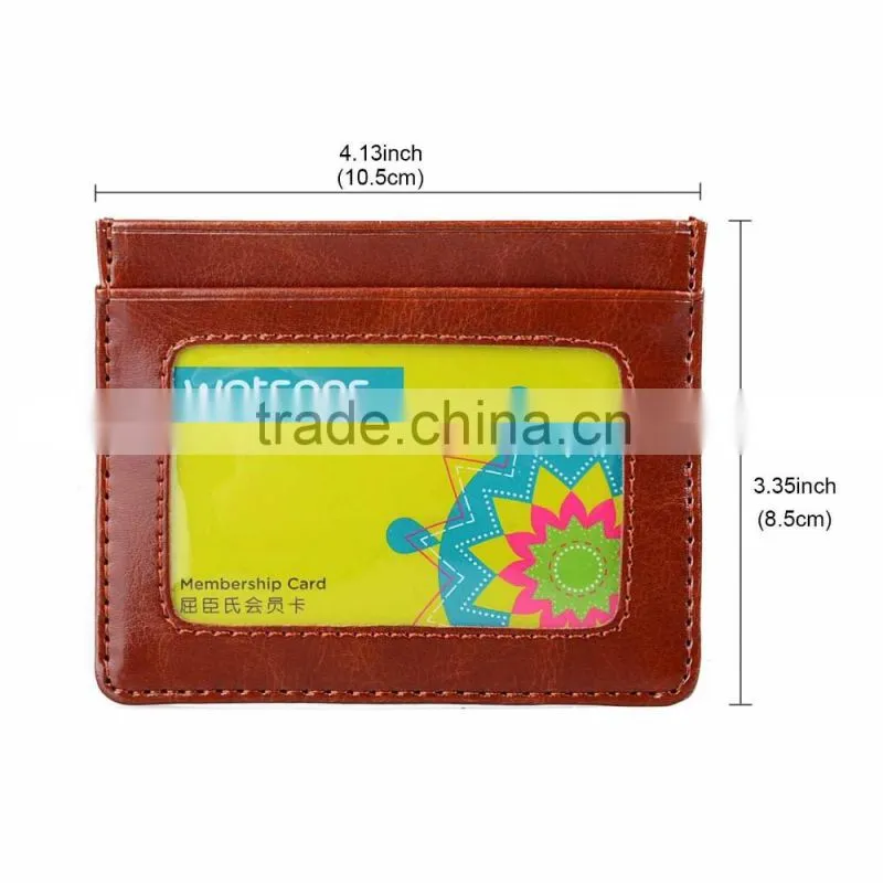 Popular simple Credit Card Use and leather PU Blocking Wallets/case/holder for man Quality Assured