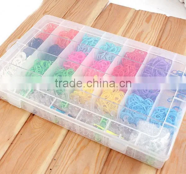 Latest 2014 Glitter Candy Color Loom Rubber Bracelet Bands Wholesale ZTSA-B202