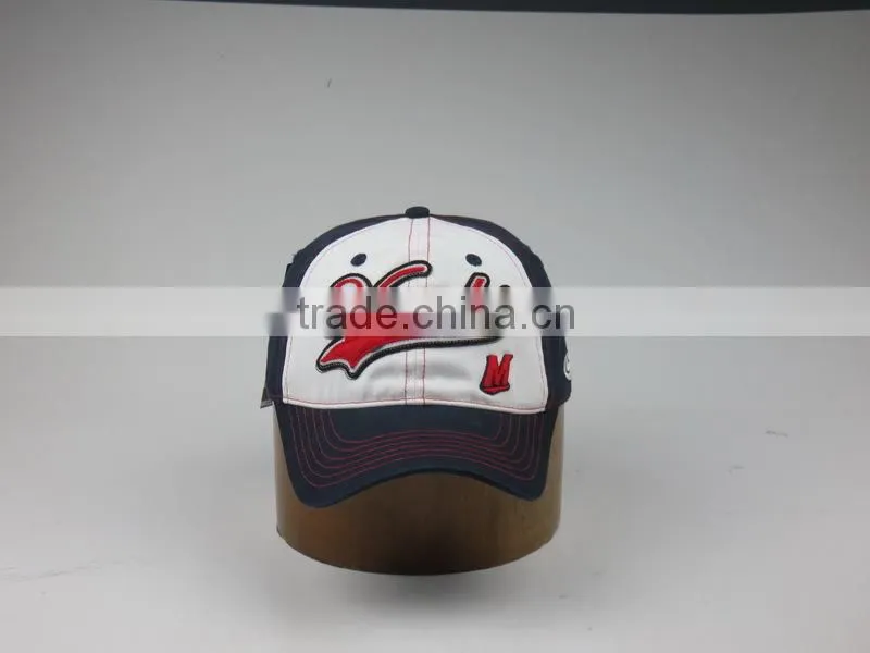 Washed cap with embroidery, bold thread washed cap, high quanlity cap