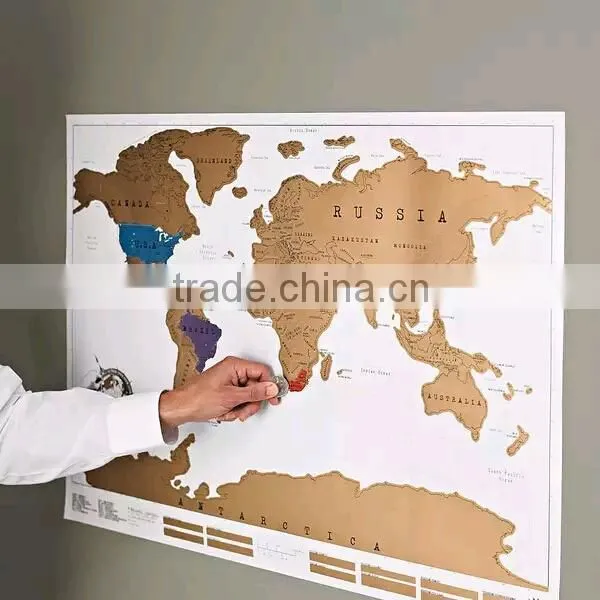 Fashion Scratch map for traveling