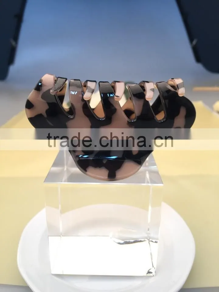 Hot sale plastic hair clip korean acrylic celluloid tortoise shell acetate hair claw clip