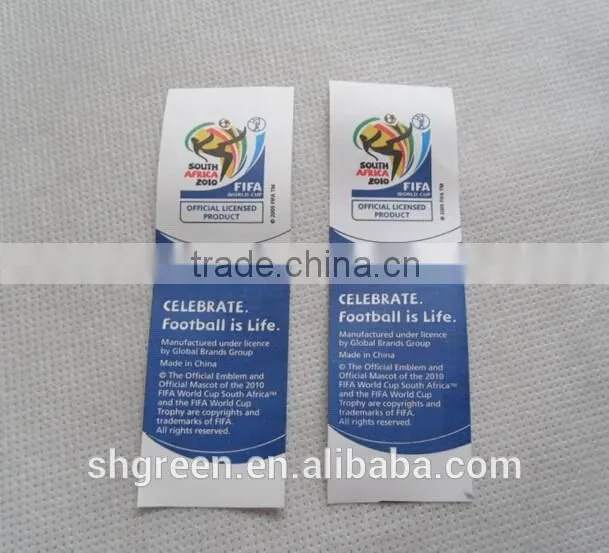 Wearable polyester satin size printing tag