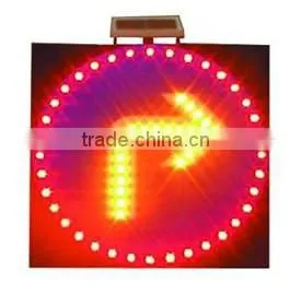 spuare solar traffic signs/illuminated traffic signs/solar powered portable variable me