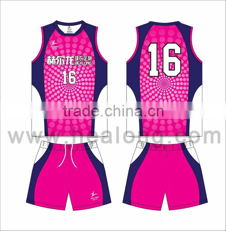 Sublimation Customized High Class Sleeveless Volleyball Jerseys For Unisex