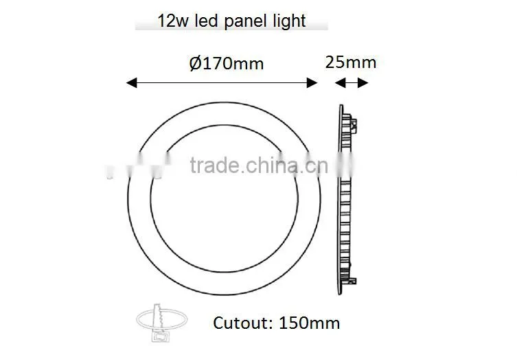 Circular led lamp 12w / Shopping mall ceiling decoration design / Exclusive design high lumen led panel ceiling light