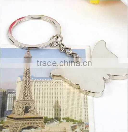 XL-WH51102 new arrival key chain alloy butterfly colored oil dropping alloy key chain