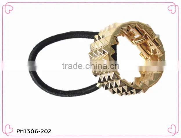 2014 Half Round Alloy Elastic Hair Ring Ponytail Holder