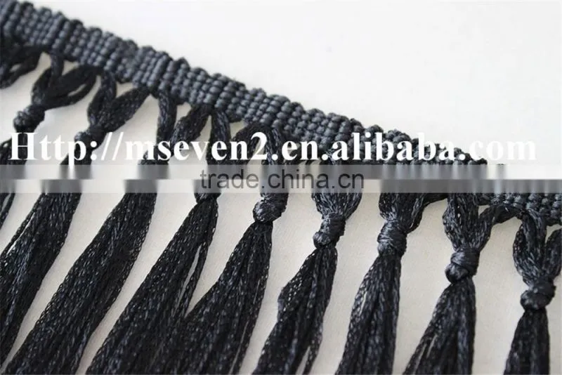 new arrival100% polyester crochet lace tassel border lace trims