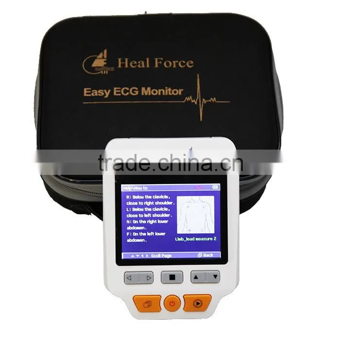 Portable Easy ECG EKG Handheld Heart Rate Monitor Sensor PRINCE 180D -Maggie