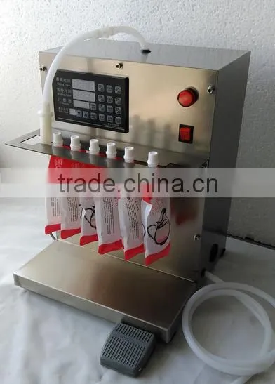 electric vegetable oil, juice spout pouch filling machine
