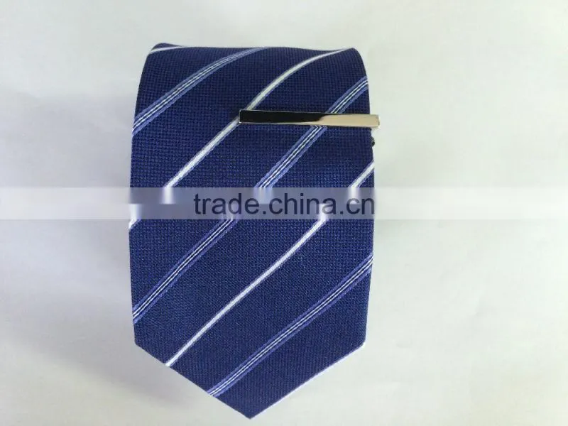 Men's whiteorangenavy 100% silk tie with diagonal strip design